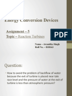 ME307 Energy Conversion Devices: Assignment - 5 Topic
