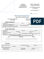 New Patient Intake Form Therapy Spot