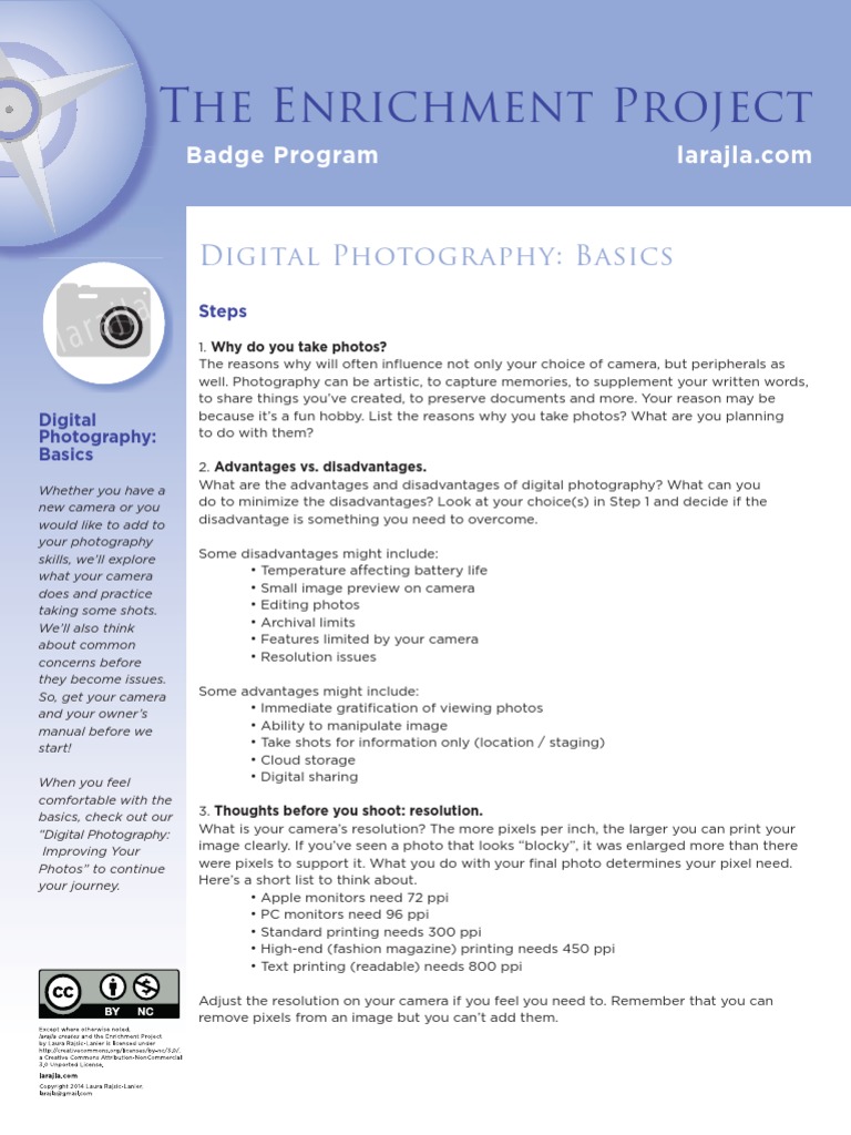 Digital Photography Basics Guide | PDF | Digital Photography | Image ...
