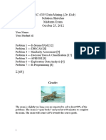 COSC 6335 Data Mining Midterm Exam Solutions