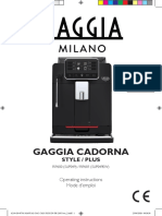 Gaggia Cadorna Plus Full User Manual