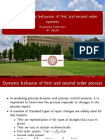 CLL261-Dynamic Behaviour of First and Second Order Systems: Hariprasad Kodamana Iit Delhi