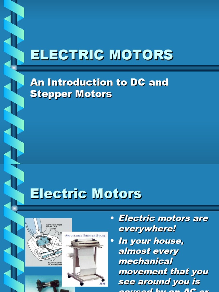 Overview of DC and Stepper Motors | PDF | Electric Motor | Direct Current