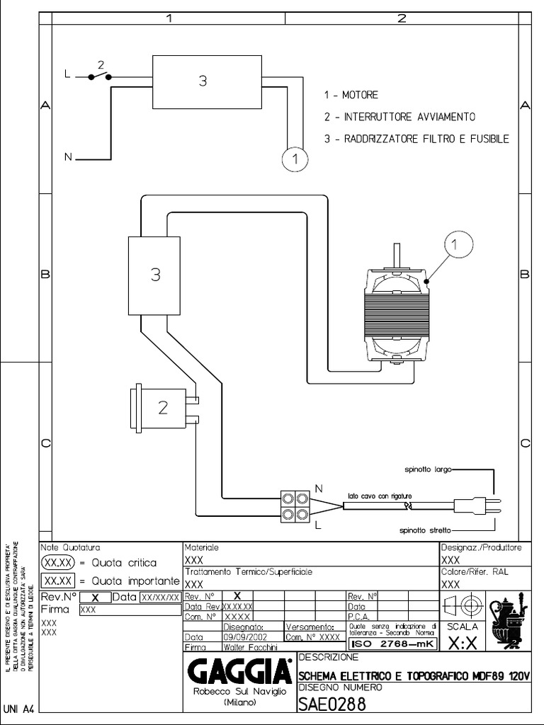 Gaggia MDF Wiring Diagram PDF