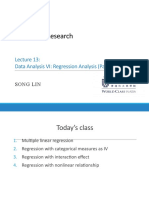 Marketing Research: Data Analysis VI: Regression Analysis (Part 2)