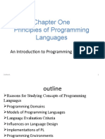 Chapter One Principles of Programming Languages