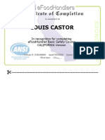 Louis Castor-Efoodhandlers-Certificate