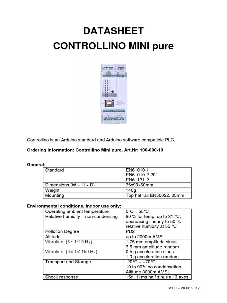 Plc Controller Controllino MAXI - Arduino-Compatible Industrial ...