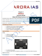 Chapter-1 Economy Shield Video PDF Notes (Lecture-1 To 4) : Inflation