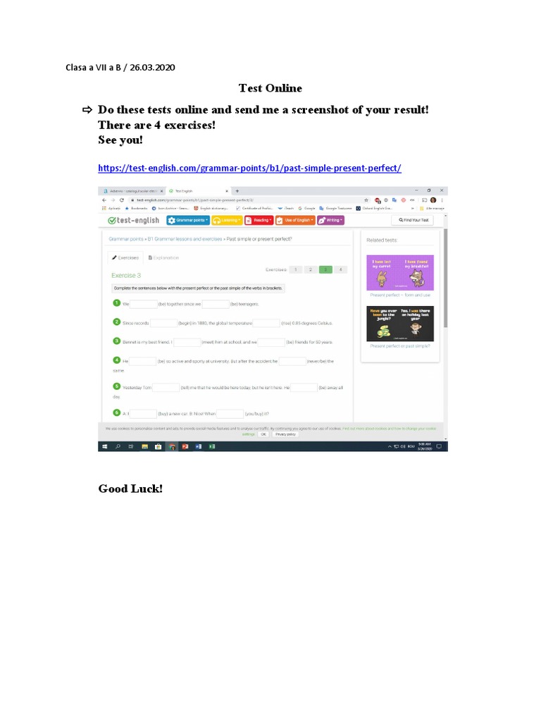 7th Grade Online Test Instructions | PDF