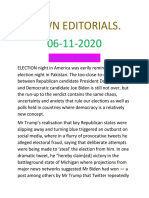 Polarised America and Divided US Election Highlighted in Dawn Editorial