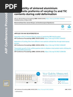 Workability of Sintered Aluminium Composite Preforms of Varying Cu and Tic Contents During Cold Deformation