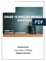 Grade 10 English Module: Quarter 2