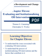 Organization Development and Change: Chapter Eleven: Evaluating and Institutionalizing OD Interventions