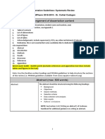 Arrangement of Dissertation Content: Dissertation Guidelines: Systematic Review Mp7 Mpharm 2018-2019 - Dr. Cathal Cadogan