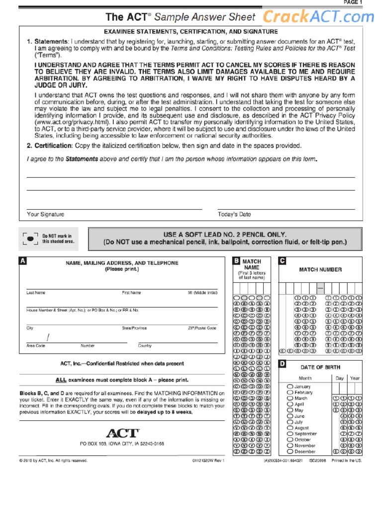 Full ACT Practice Test 2 | PDF
