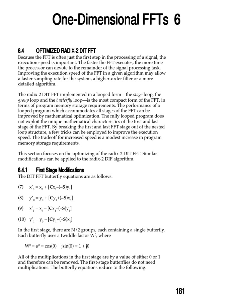 Optimizing Radix-2 DIT FFT Performance | PDF | Fast Fourier Transform ...