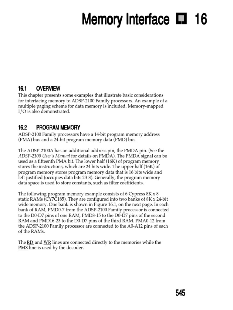 Memory Mapping Techniques: An Example of Program and Data Memory ...