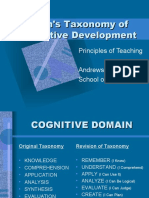 Bloom's Taxonomy of Cognitive Development