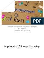 Entrepreneurship Course Overview