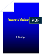 Assessment of A Testicular Mass: Dr. Saifulla Syed