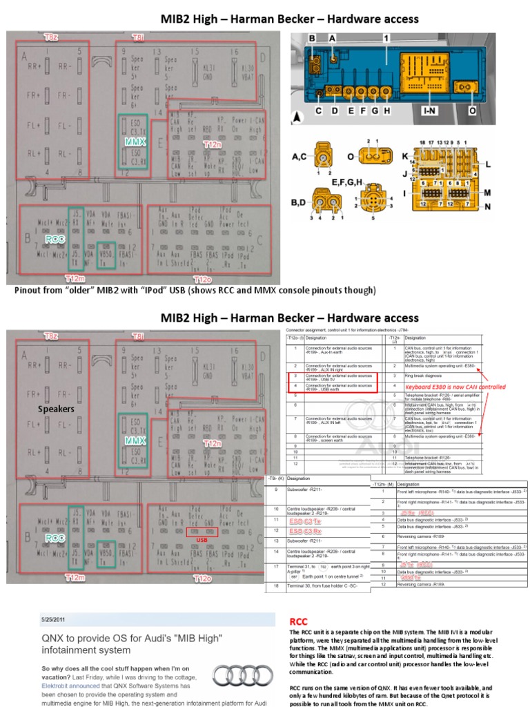 MIB2 High Harman Becker Pinout Guide | PDF | Flash Memory | Booting