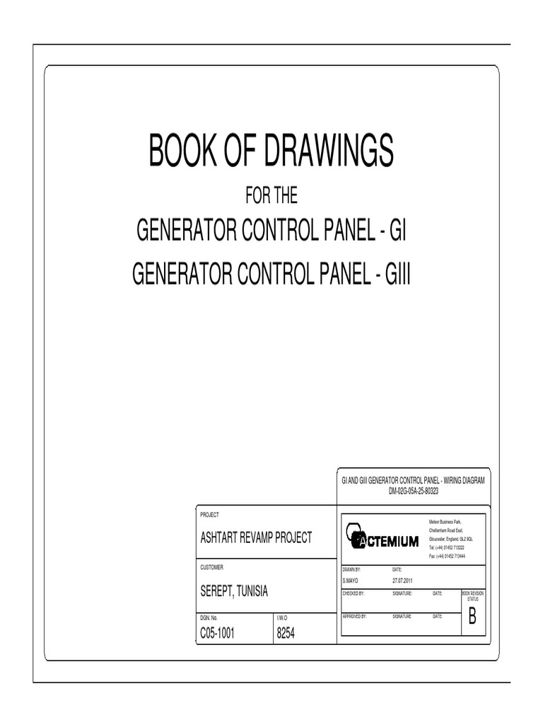 Generator Control Panel Drawings | PDF | Relay | Switch