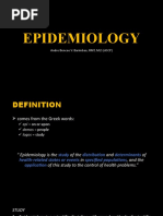 Epidemiology: Andre Bencee V. Barimbao, RMT, MLS (ASCP)