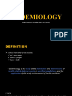 Epidemiology: Andre Bencee V. Barimbao, RMT, MLS (ASCP)