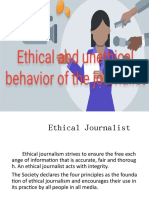 Ethical and Unethical Behavior of The Journalist by Christopher Paera & Glenda