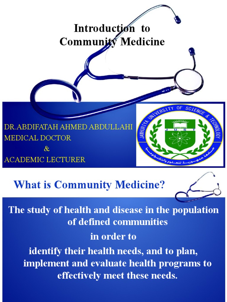 Introduction to Community Medicine | PDF | Public Health | Physician