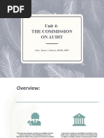 Unit 4: The Commission On Audit: Usec. Ryan L. Estevez, MARE, MPP