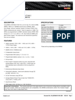 KVR16LN11K2/16: Memory Module Specifi Cations