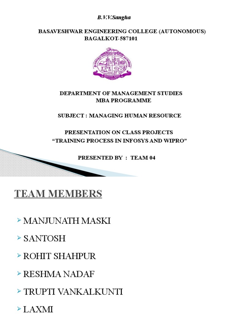 Training Processes at Infosys and Wipro | PDF | Employment | Mentorship