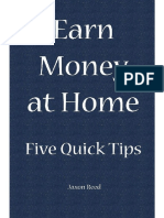 Earn Money at Home Five Quick Tips