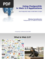 Using PostgreSQL in Web 2.0 Applications