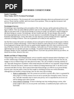 Internet Consent Form