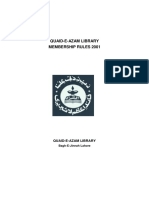 Quaid e Azam Library Membership Rules 2001 PDF