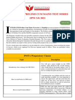 Integrated Prelims Cum Mains Test Series (IPM 3.0) 2021: INSTA Preparatory Classes