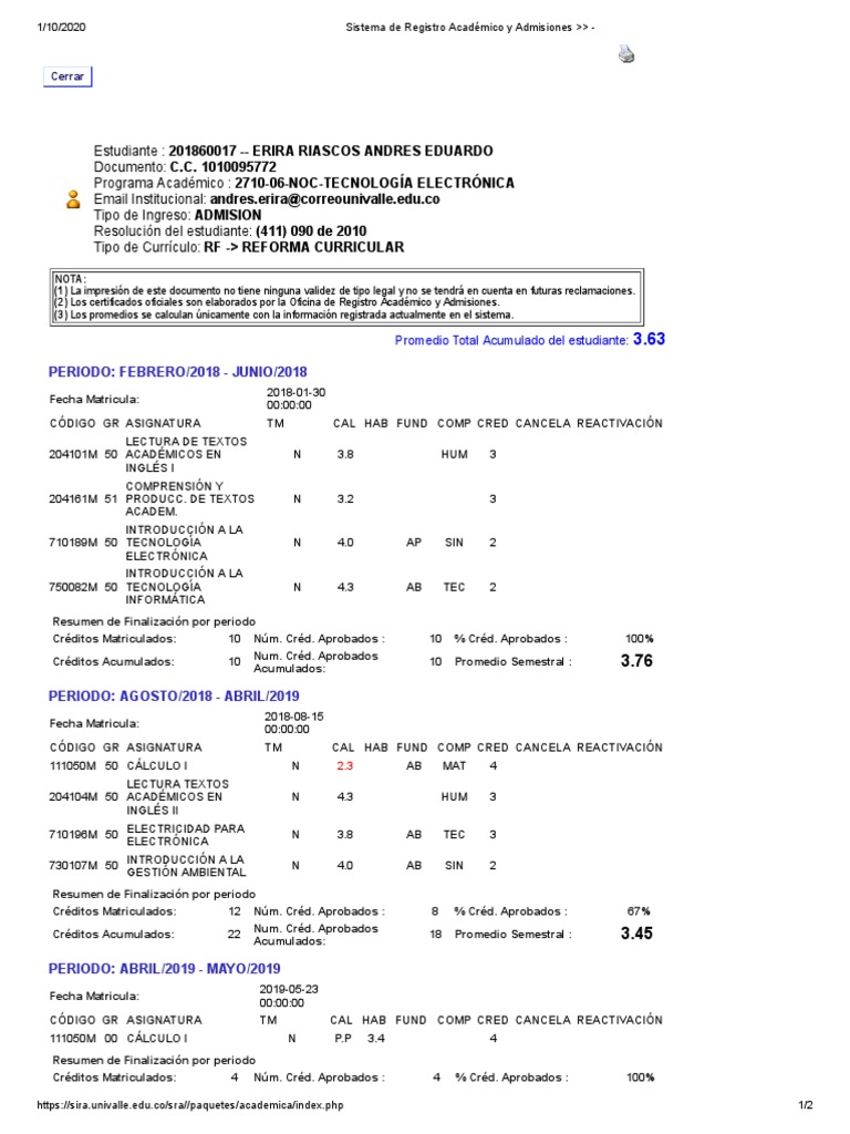 Sistema de Registro Académico y Admisiones - PDF | PDF | Informática y ...