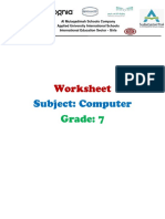 Worksheet Grade 7 and Answer Sheet PDF