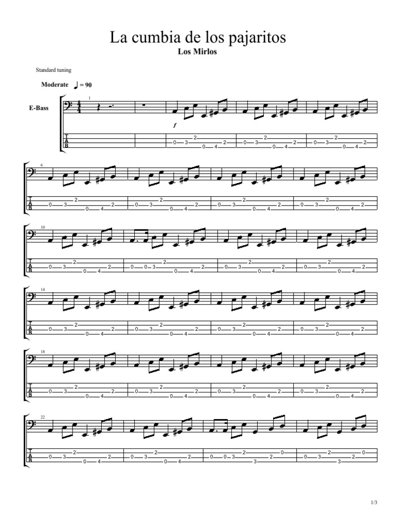 Danza de Los Mirlos Bajo | PDF | Latin American Music | Central American  Music, image size:768x1024