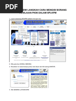 Langkah Demi Langkah Membuat Penilaian Program Pk06 Dalam Splkpm Pdf
