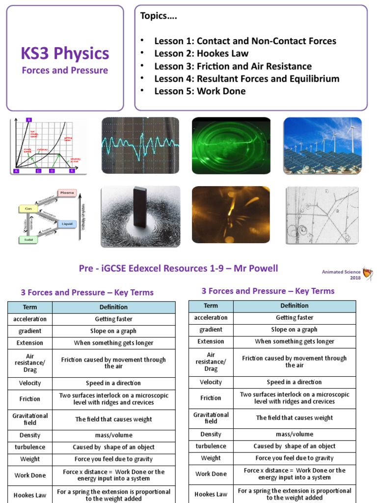 Forces and Pressure: KS3 Physics Guide | PDF | Force | Gravity