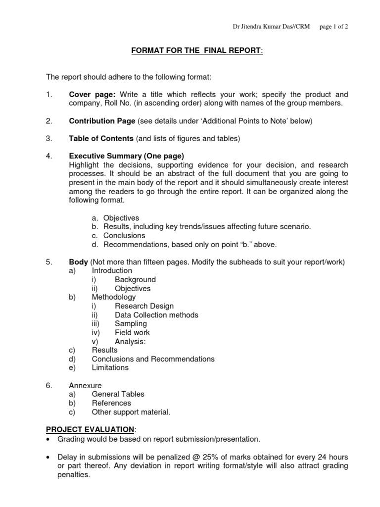Final Report Formatting Guidelines | PDF | Websites | Information Science
