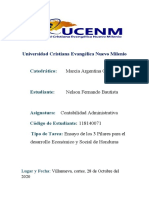 Pilares para El Desarrollo Económico y Social de Honduras, Nelson Fernando Bautista, 118140071