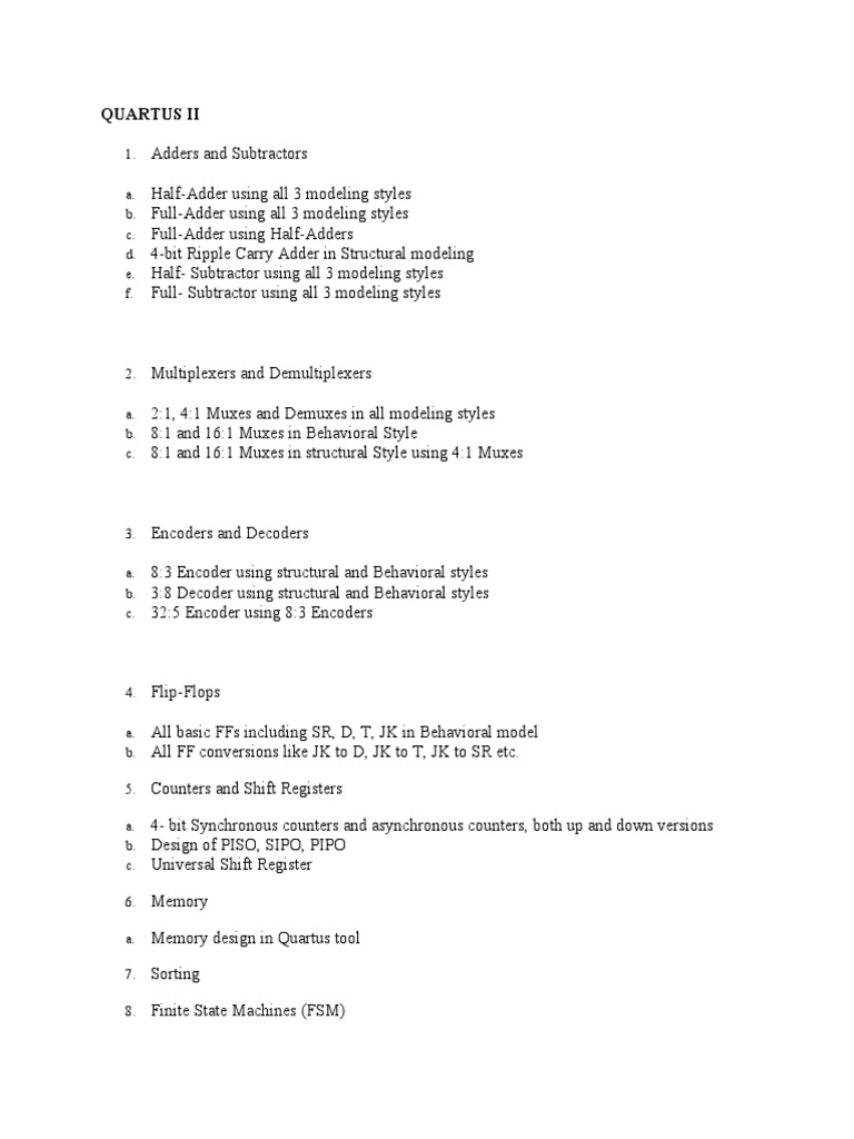 Quartus Ii | PDF | Teaching Methods & Materials | Computers