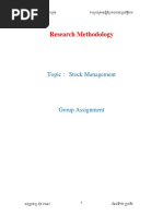 Research Methodology: Topic: Stock Management