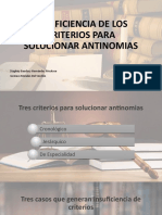 INSUFICIENCIA DE LOS CRITERIOS PARA SOLUCIONAR ANTINOMIAS.pptx