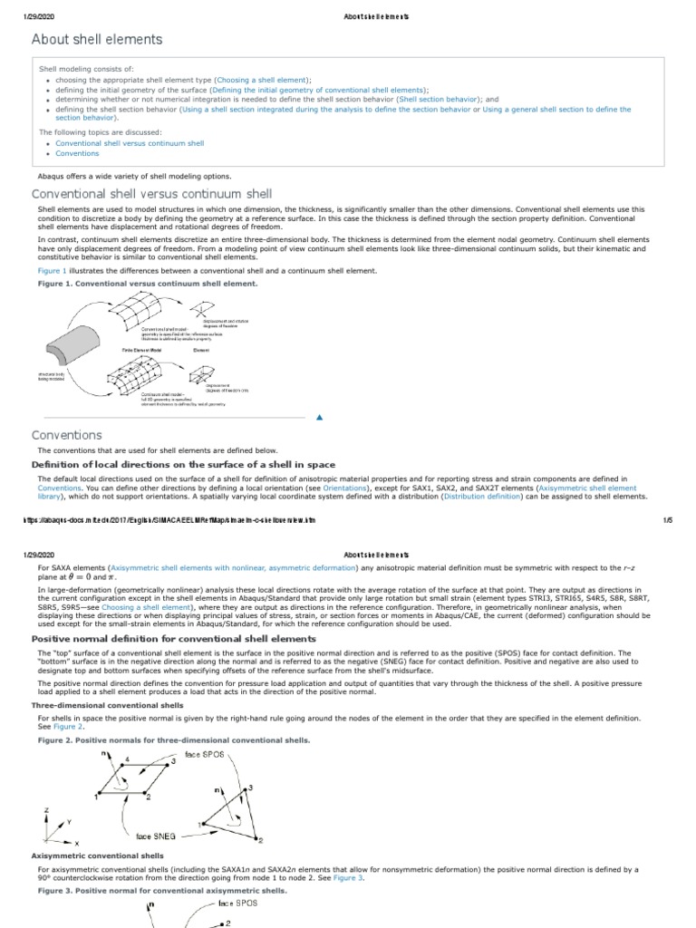 About Shell Elements | PDF